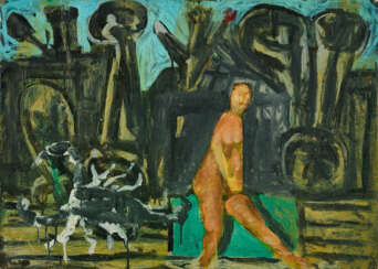 Markus Lüpertz. Untitled (Woman with scorpion)