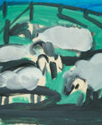 Gouache. Karl Horst Hödicke. Schafe