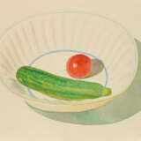Bernhard Dörries. Stillleben mit Gurke und Tomate - Foto 1