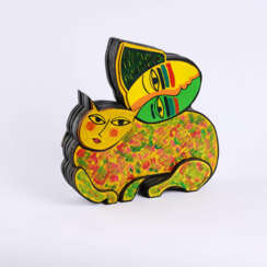 Corneille. Chat et femme sur l'herbe