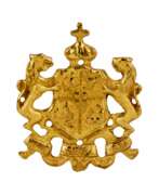 Produktkatalog. &Eacute;cusson en metal en forme d`ecusson.