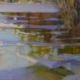 Landscape painting The arrival of summer Canvas oil 21th century - photo 2