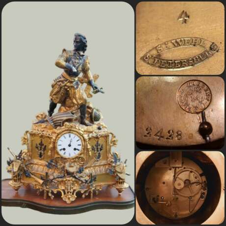 Часы мастерской С.Веля 1834 - 1840е г. Самуил Вель Самуил Вель Russia 19 век - photo 2