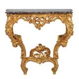 Console rococo. Fin du 19&egrave;me si&egrave;cle. Wood & gilded stucco Rococo Late 19th century - photo 1