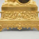 Mantel clock Cavalryman Gold metal Empire 19th century - photo 2