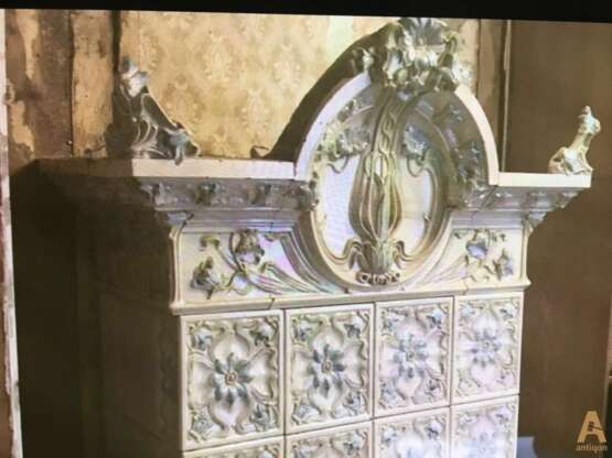 Cheminee de style Art Nouveau en Lettonie. Debut du 20&egrave;me si&egrave;cle. Ceramics Jugendstil Early 20th century - Foto 1