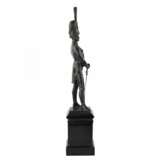 Figure en bronze d`un officier. Alfred Olson. Stone bordeaux At the turn of 19th -20th century - Foto 6