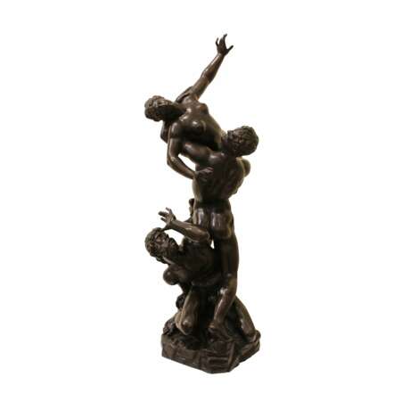 Abduction of the Sabines after the model of Giovanni da Bologna Copper Baroque 20th century - photo 1