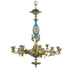 Chandelier with 15 candles in Louis XVI style. Sevres. 
