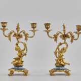 Mantel clock Allegories of Painting of gilded bronze 1920 Hand Painted Neorococo At the turn of 19th -20th century - photo 4