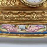 Mantel clock Allegories of Painting of gilded bronze 1920 Hand Painted Neorococo At the turn of 19th -20th century - photo 6