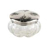 French bonbonniere with silver lid. Louis Coignet. Silver Glass Eclecticism Late 19th century - photo 1