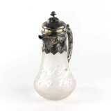 Silver water jug with engraved glass. Silver 925 Eclecticism 19th century - photo 2