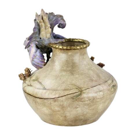 Ceramic cache-pot. Eduard STELLMACHER. 1905 Ceramics Art Nouveau Early 20th century - photo 3