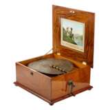 Polyphon. Disc music box walnut late 19th century. Wood metal Late 19th century - photo 1