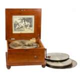Bo&icirc;te &agrave; musique &agrave; disque Symphonion. Allemagne. Fin du 19&egrave;me si&egrave;cle. Wood metal Late 19th century - Foto 1