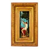Couche de porcelaine pittoresque. Hortense RICHARD (1847-1900) Exorciste. Porcelain Hand Painted Eclecticism 19th century - Foto 1