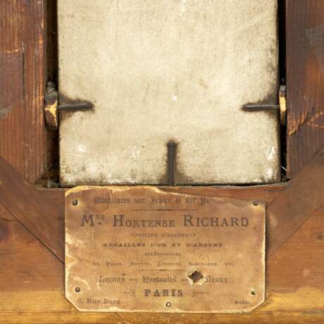 Couche de porcelaine pittoresque. Hortense RICHARD (1847-1900) Exorciste. Porcelain Hand Painted Eclecticism 19th century - Foto 6