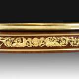 Oval coffee table in Louis XVI style model Adam Weisweiler. France 19th century Mahogany and Gilded bronze mercury 19th century - photo 1