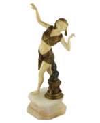 Os. Figurine en technique chryso&eacute;l&eacute;phantine. Bronze et ivoire. Salammb&ocirc;, vers 1920