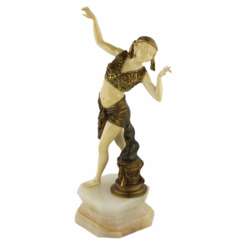 Chryselephantine figurine. Bronze and ivory. Salammb&ocirc;, circa 1920