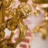 French gilded bronze chandelier Napoleon III. XIX century. Glass Empire 19th century - photo 11