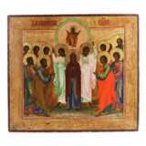 Ic&ocirc;ne russe de l`Ascension du Seigneur. Ecole de Moscou du XIXe si&egrave;cle Wood gesso gilding tempera Early 19th century - photo 1