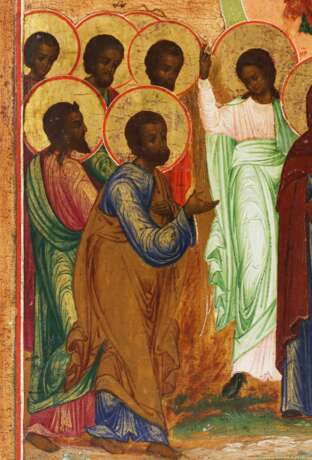 Ic&ocirc;ne russe de l`Ascension du Seigneur. Ecole de Moscou du XIXe si&egrave;cle Wood gesso gilding tempera Early 19th century - photo 4