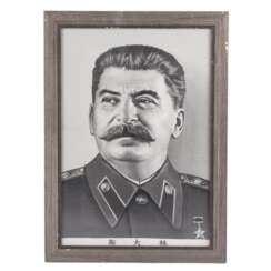 Портрет И. Сталина. Шелкография. Китай
