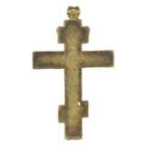 Crucifix en croix en bronze. 19&egrave;me si&egrave;cle Bronce At the turn of 19th -20th century - photo 3