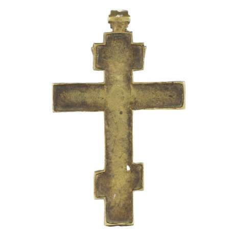Crucifix en croix en bronze. 19&egrave;me si&egrave;cle Bronce At the turn of 19th -20th century - photo 3