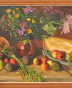 Overview. Still life with fruits and flowers