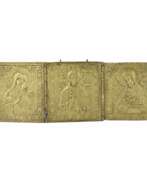 Overview. Triptych with three parts Deesis tier. 19th century. 