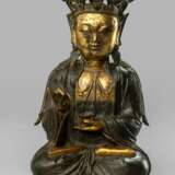 Partiell feuervergoldete Bronze des Guanyin - photo 1