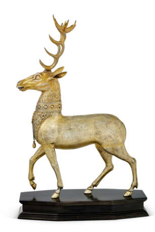 COUPE ALLEMANDE EN VERMEIL ET ARGENT EN FORME DE CERF - photo 1