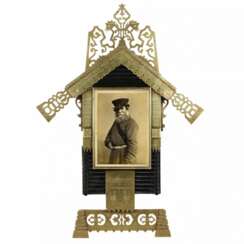 Russian photo frame in the form of a hut, Russia, 19th century 