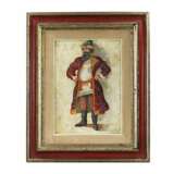 Croquis de costumes de the&acirc;tre Marchand russe du XVIIe si&egrave;cle. Gouache realism Early 20th century - photo 1