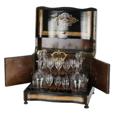 Liqueur Bar (Cave &agrave; liqueur) Marquetry Napoleon III Late 19th century - photo 1