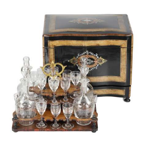 Liqueur Bar (Cave &agrave; liqueur) Marquetry Napoleon III Late 19th century - photo 5
