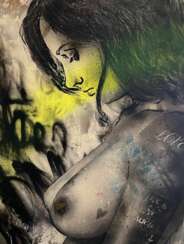 Painting Heka by David Lurkin, 21st Century, Mixed Media.