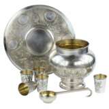 Russian gift silver punch set. A. Ivanov factory. Moscow 1895 Silver 84 Gilding Neo-Russian Late 19th century - photo 3
