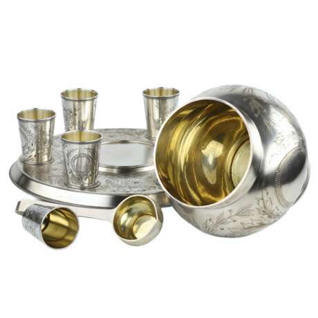 Russian gift silver punch set. A. Ivanov factory. Moscow 1895 Silver 84 Gilding Neo-Russian Late 19th century - photo 4