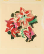 Pastell. Werner Scholz. Ohne Titel (Rote Blüten)