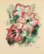 Pastell. Werner Scholz. Rote Blüten