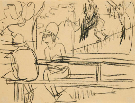 Ernst Ludwig Kirchner. Damengespräch auf einer Parkbank - photo 1