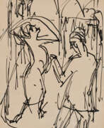 Encre indienne. Ernst Ludwig Kirchner. Der Maler und sein Modell (Der Abschied)