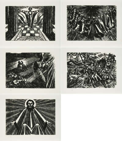Ernst Barlach. Mixed Lot of 5 Prints (From: An die Freude) - photo 1