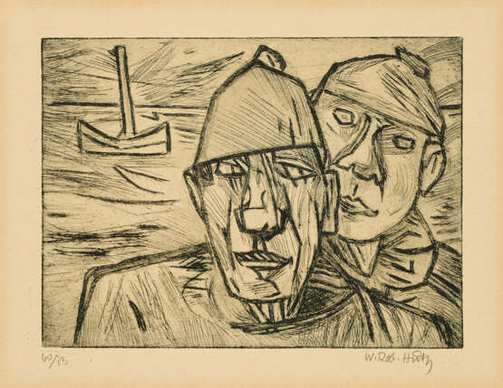Willy Robert Huth. Zwei Fischer auf Amrum - Foto 1