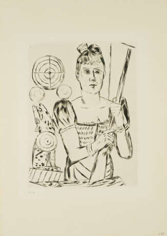 Max Beckmann. Schiessbude (Platte 4 aus: Der Jahrmarkt ) - Foto 1