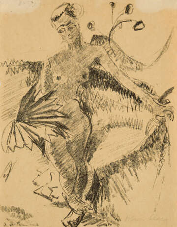Oskar Moll. Akt mit Palmblatt - Foto 1